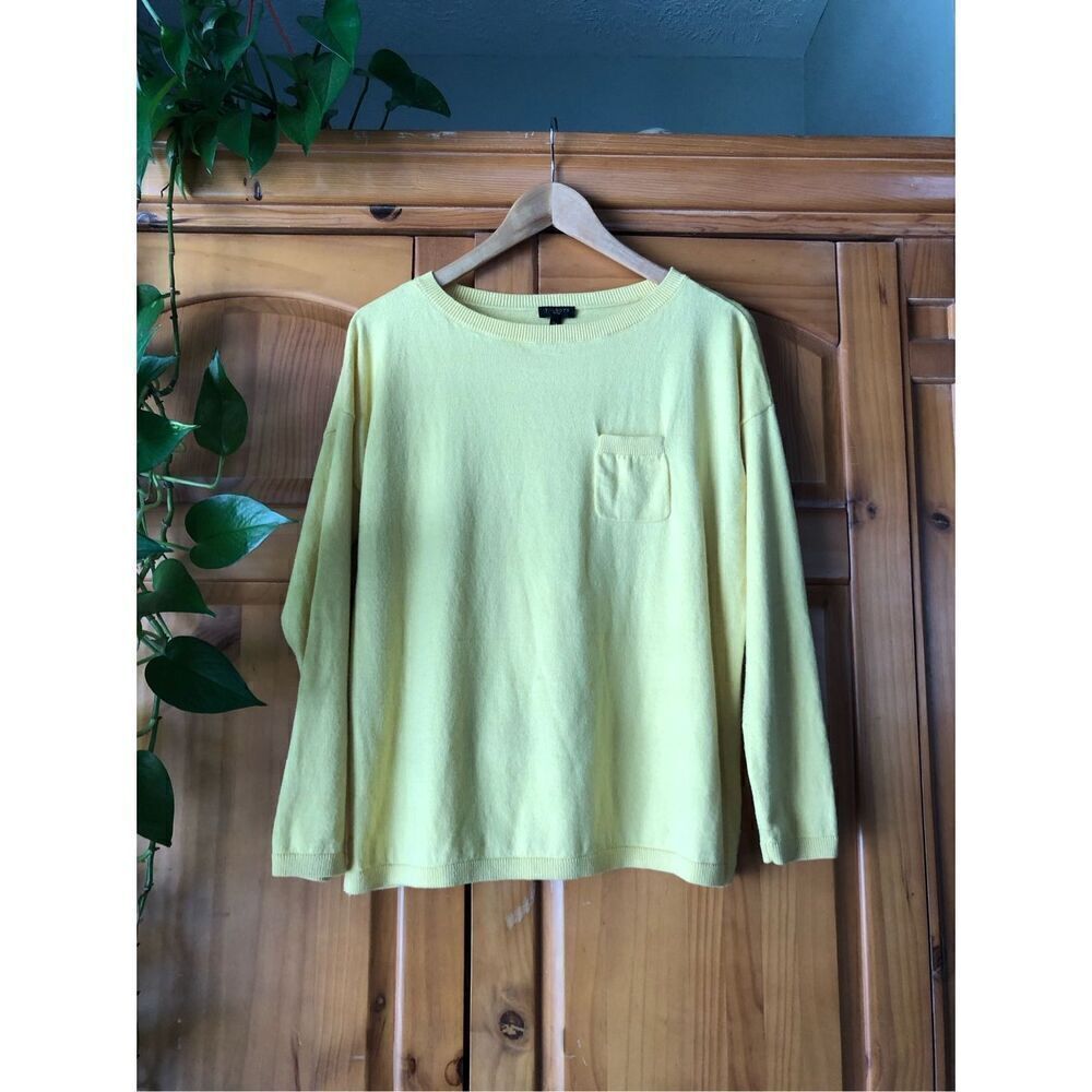 J.CREW Womens Long Sleeve Cotton-Wool Blend Teddie Sweater SZ PL - Picture 1 of 11